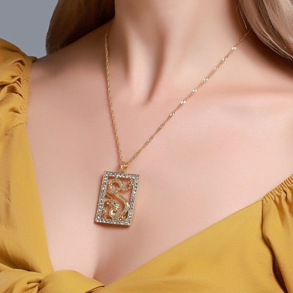 DESIGNER LUCKY DRAGON GOLD CLEAR CRYSTAL PENDANT CHAIN NECKLACE**NEW! - Picture 3 of 4